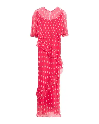 Saloni Vida-E Polka Dot Frill Midi Dress | Thumbnail 1 Saloni Vida-E Polka Dot Frill Midi Dress | Thumbnail 1