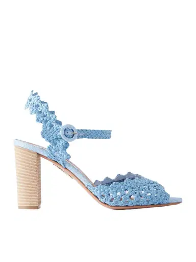 Aquazzura Bossa Nova 85 Raffia Sandals | Thumbnail 1 Aquazzura Bossa Nova 85 Raffia Sandals | Thumbnail 1
