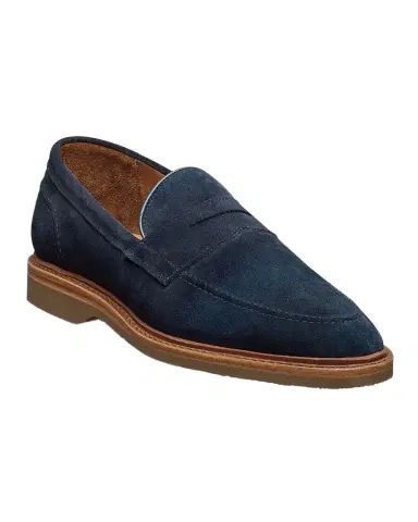 Allen Edmonds Men's Randolph Verse Suede Penny Loafers | Thumbnail 1 Allen Edmonds Men's Randolph Verse Suede Penny Loafers | Thumbnail 1