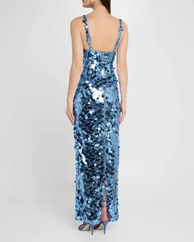Bronx and Banco Allegra Deep V-Neck Sequin Column Gown | Thumbnail 2 Bronx and Banco Allegra Deep V-Neck Sequin Column Gown | Thumbnail 2
