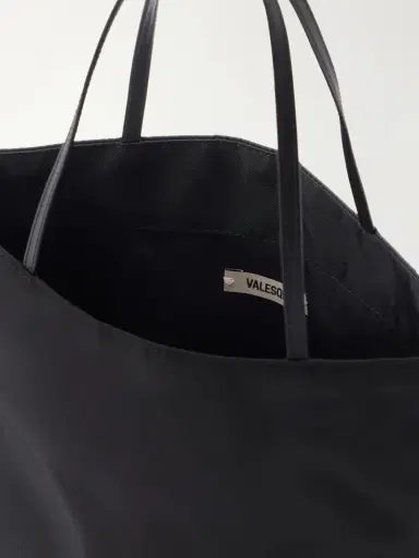 Valesque Thea Leather-trimmed Satin-shell Tote Bag | Thumbnail 6 Valesque Thea Leather-trimmed Satin-shell Tote Bag | Thumbnail 6