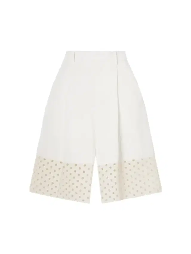 Broderie Anglaise-trimmed Cotton-gabardine Shorts Broderie Anglaise-trimmed Cotton-gabardine Shorts