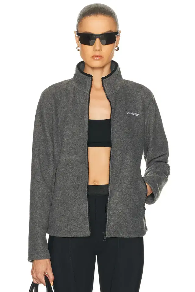 Serif Logo Zipped Polar Fleece Jacket Serif Logo Zipped Polar Fleece Jacket