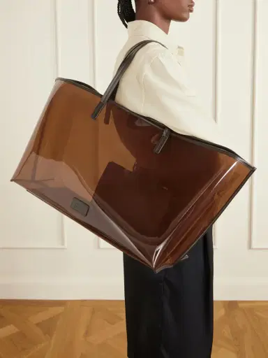 Staud Christos Large Leather-trimmed Pvc Tote | Thumbnail 2 Staud Christos Large Leather-trimmed Pvc Tote | Thumbnail 2