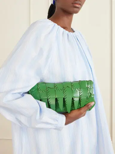 Staud Leaf Woven Leather Clutch Bag | Thumbnail 2 Staud Leaf Woven Leather Clutch Bag | Thumbnail 2