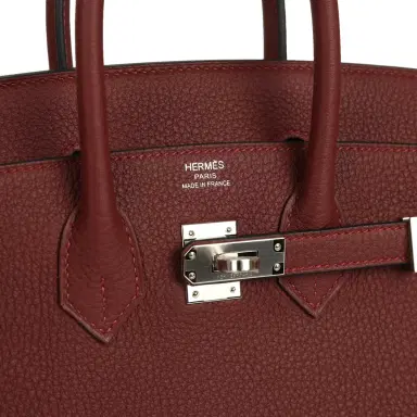 HERMÈS Hermes Birkin 25 Rouge H Togo Palladium Hardware | Thumbnail 7 HERMÈS Hermes Birkin 25 Rouge H Togo Palladium Hardware | Thumbnail 7