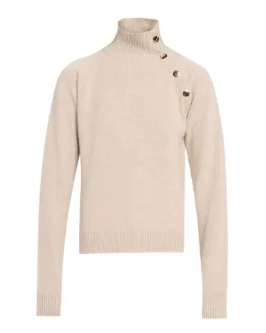 Max Mara Button-Shoulder Cashmere Turtleneck Sweater | Thumbnail 1 Max Mara Button-Shoulder Cashmere Turtleneck Sweater | Thumbnail 1