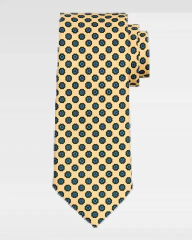 dunhill Men's Silk Floral Medallion Mulberry Silk Tie | Thumbnail 2 dunhill Men's Silk Floral Medallion Mulberry Silk Tie | Thumbnail 2