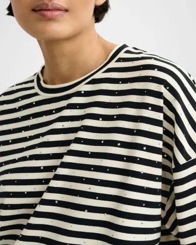 Essentiel Antwerp Joste Embellished Striped T-Shirt | Thumbnail 2 Essentiel Antwerp Joste Embellished Striped T-Shirt | Thumbnail 2