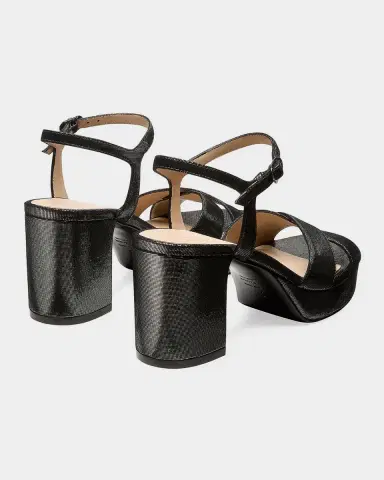 Stuart Weitzman 80mm Dayna Leather Noir Platform Sandals | Thumbnail 2 Stuart Weitzman 80mm Dayna Leather Noir Platform Sandals | Thumbnail 2