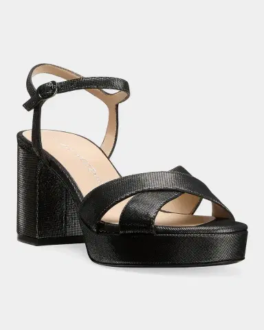 Stuart Weitzman 80mm Dayna Leather Noir Platform Sandals | Thumbnail 4 Stuart Weitzman 80mm Dayna Leather Noir Platform Sandals | Thumbnail 4