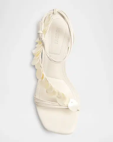 Simkhai Elin Shell Leather Ankle-Strap Sandals | Thumbnail 2 Simkhai Elin Shell Leather Ankle-Strap Sandals | Thumbnail 2