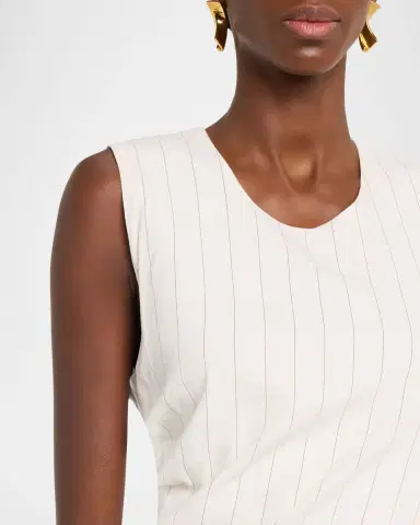 A.L.C. Caroline Pinstripe Linen-Blend Tank Dress | Thumbnail 5 A.L.C. Caroline Pinstripe Linen-Blend Tank Dress | Thumbnail 5
