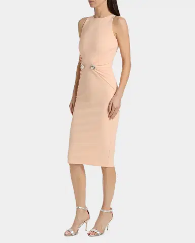 Chiara Boni La Petite Robe Nereo Sleeveless Embellished Midi Sheath Dress | Thumbnail 7 Chiara Boni La Petite Robe Nereo Sleeveless Embellished Midi Sheath Dress | Thumbnail 7