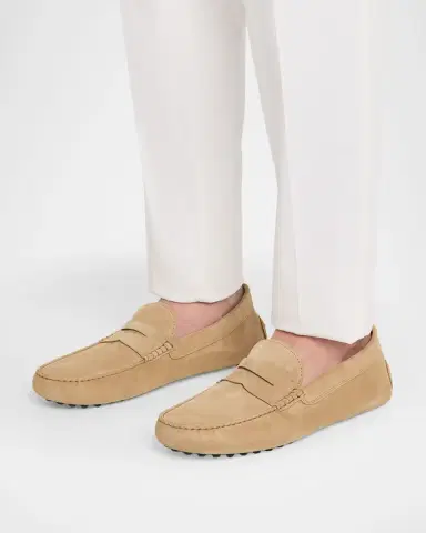 Tod's Men's Mocassino Gommino Suede Driving Shoes | Thumbnail 2 Tod's Men's Mocassino Gommino Suede Driving Shoes | Thumbnail 2