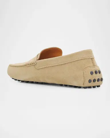 Tod's Men's Mocassino Gommino Suede Driving Shoes | Thumbnail 4 Tod's Men's Mocassino Gommino Suede Driving Shoes | Thumbnail 4