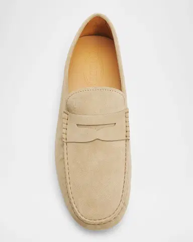 Tod's Men's Mocassino Gommino Suede Driving Shoes | Thumbnail 6 Tod's Men's Mocassino Gommino Suede Driving Shoes | Thumbnail 6