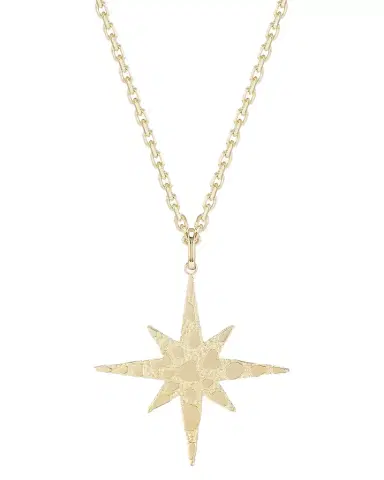 Sydney Evan 14K Gold Large Starburst Pendant Necklace | Thumbnail 1 Sydney Evan 14K Gold Large Starburst Pendant Necklace | Thumbnail 1