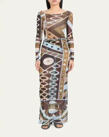 Pucci Vivara Tulle Long-Sleeve Top | Thumbnail 6 Pucci Vivara Tulle Long-Sleeve Top | Thumbnail 6