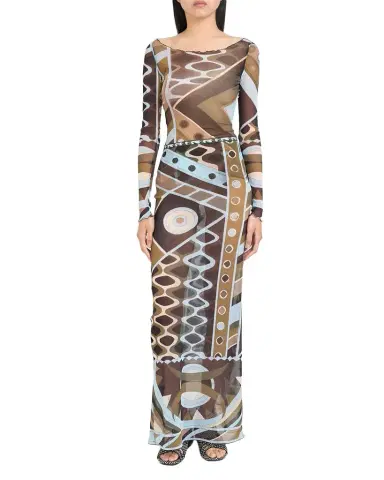 Pucci Vivara Tulle Long-Sleeve Top | Thumbnail 1 Pucci Vivara Tulle Long-Sleeve Top | Thumbnail 1