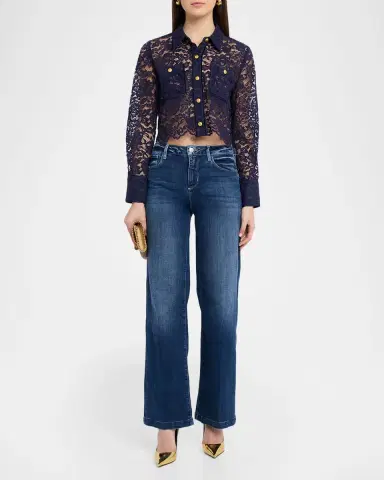 L'Agence Roelle Floral Lace Blouse | Thumbnail 2 L'Agence Roelle Floral Lace Blouse | Thumbnail 2