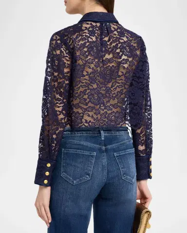 L'Agence Roelle Floral Lace Blouse | Thumbnail 3 L'Agence Roelle Floral Lace Blouse | Thumbnail 3