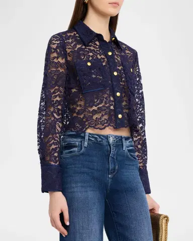 L'Agence Roelle Floral Lace Blouse | Thumbnail 4 L'Agence Roelle Floral Lace Blouse | Thumbnail 4