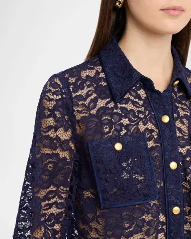 L'Agence Roelle Floral Lace Blouse | Thumbnail 5 L'Agence Roelle Floral Lace Blouse | Thumbnail 5