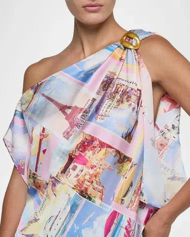L'AGENCE Driselle Asymmetric Scarf Top | Thumbnail 5 L'AGENCE Driselle Asymmetric Scarf Top | Thumbnail 5