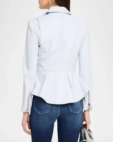 L'Agence Lyric Peplum Leather Biker Jacket | Thumbnail 2 L'Agence Lyric Peplum Leather Biker Jacket | Thumbnail 2