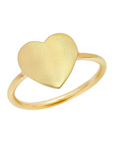 Shylee Rose Jewelry 14K Gold MS X SRJ Heart Pinky Ring, Size 3 | Thumbnail 1 Shylee Rose Jewelry 14K Gold MS X SRJ Heart Pinky Ring, Size 3 | Thumbnail 1