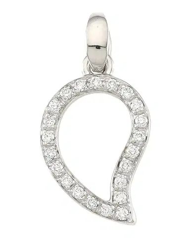 Tamara Comolli 18K White Gold Diamond Pave Signature Large Pendant | Thumbnail 1 Tamara Comolli 18K White Gold Diamond Pave Signature Large Pendant | Thumbnail 1