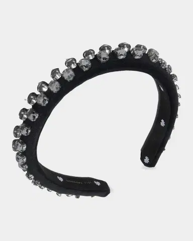 Lele Sadoughi Gigi Crystal-Embellished Velvet Headband | Thumbnail 3 Lele Sadoughi Gigi Crystal-Embellished Velvet Headband | Thumbnail 3
