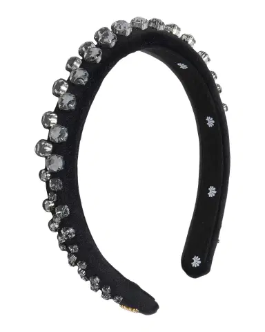 Lele Sadoughi Gigi Crystal-Embellished Velvet Headband | Thumbnail 1 Lele Sadoughi Gigi Crystal-Embellished Velvet Headband | Thumbnail 1