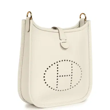 HERMÈS Hermes Evelyne TPM Gris Pale Clemence Gold Hardware | Thumbnail 2 HERMÈS Hermes Evelyne TPM Gris Pale Clemence Gold Hardware | Thumbnail 2