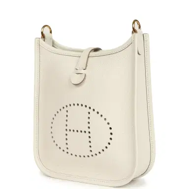 HERMÈS Hermes Evelyne TPM Gris Pale Clemence Gold Hardware | Thumbnail 5 HERMÈS Hermes Evelyne TPM Gris Pale Clemence Gold Hardware | Thumbnail 5