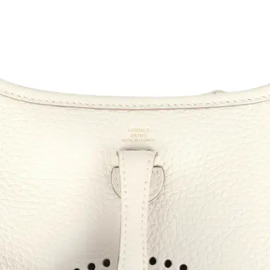 HERMÈS Hermes Evelyne TPM Gris Pale Clemence Gold Hardware | Thumbnail 7 HERMÈS Hermes Evelyne TPM Gris Pale Clemence Gold Hardware | Thumbnail 7