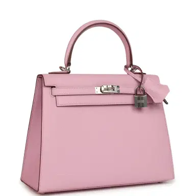 HERMÈS Hermes Kelly Sellier 25 Mauve Sylvestre Epsom Palladium Hardware | Thumbnail 2 HERMÈS Hermes Kelly Sellier 25 Mauve Sylvestre Epsom Palladium Hardware | Thumbnail 2