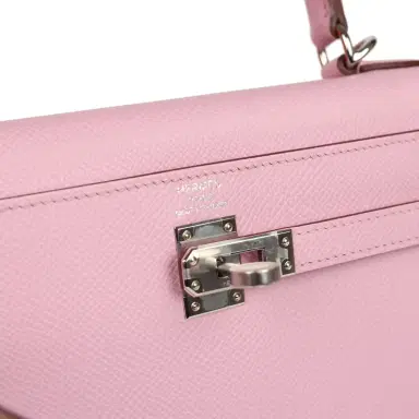HERMÈS Hermes Kelly Sellier 25 Mauve Sylvestre Epsom Palladium Hardware | Thumbnail 7 HERMÈS Hermes Kelly Sellier 25 Mauve Sylvestre Epsom Palladium Hardware | Thumbnail 7