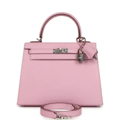 HERMÈS Hermes Kelly Sellier 25 Mauve Sylvestre Epsom Palladium Hardware | Thumbnail 1 HERMÈS Hermes Kelly Sellier 25 Mauve Sylvestre Epsom Palladium Hardware | Thumbnail 1