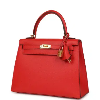HERMÈS Hermes Kelly Sellier 25 Rouge de Couer Madame Gold Hardware | Thumbnail 5 HERMÈS Hermes Kelly Sellier 25 Rouge de Couer Madame Gold Hardware | Thumbnail 5