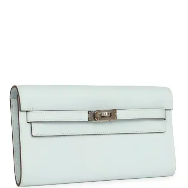 HERMÈS Hermes Kelly Wallet To Go Bleu Brume Palladium Hardware | Thumbnail 2 HERMÈS Hermes Kelly Wallet To Go Bleu Brume Palladium Hardware | Thumbnail 2