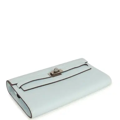 HERMÈS Hermes Kelly Wallet To Go Bleu Brume Palladium Hardware | Thumbnail 3 HERMÈS Hermes Kelly Wallet To Go Bleu Brume Palladium Hardware | Thumbnail 3