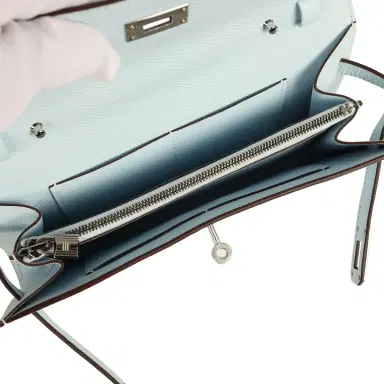 HERMÈS Hermes Kelly Wallet To Go Bleu Brume Palladium Hardware | Thumbnail 8 HERMÈS Hermes Kelly Wallet To Go Bleu Brume Palladium Hardware | Thumbnail 8