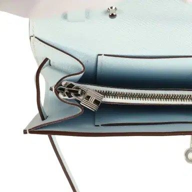 HERMÈS Hermes Kelly Wallet To Go Bleu Brume Palladium Hardware | Thumbnail 9 HERMÈS Hermes Kelly Wallet To Go Bleu Brume Palladium Hardware | Thumbnail 9