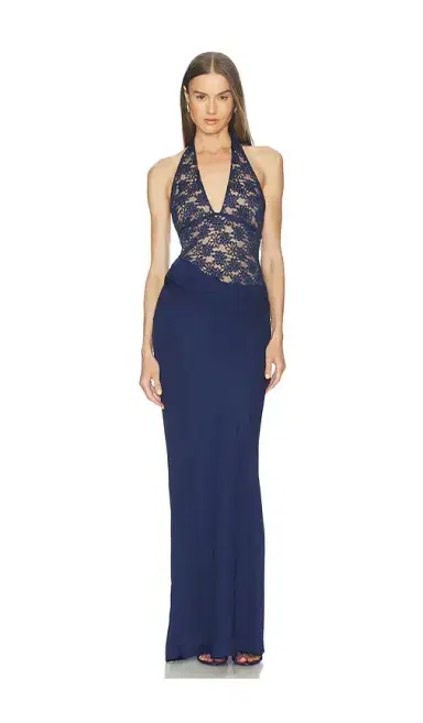Runaway The Label Lina Halter Draped Maxi Dress | Thumbnail 1 Runaway The Label Lina Halter Draped Maxi Dress | Thumbnail 1
