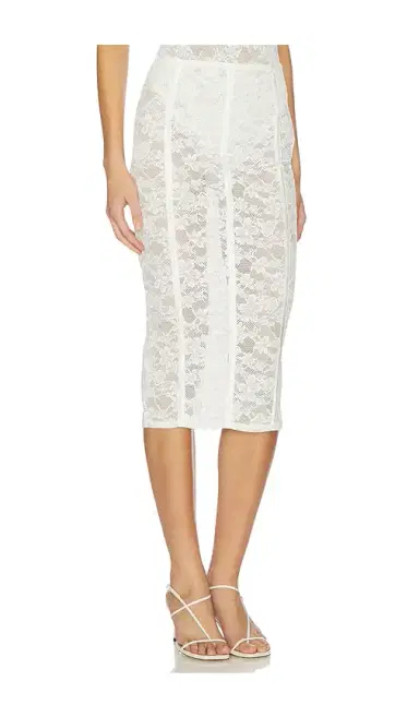 Fleur du Mal Le Stretch Lace Pencil Skirt | Thumbnail 2 Fleur du Mal Le Stretch Lace Pencil Skirt | Thumbnail 2