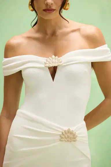 PatBo CORA KNIT OFF SHOULDER BODYSUIT | Thumbnail 1 PatBo CORA KNIT OFF SHOULDER BODYSUIT | Thumbnail 1