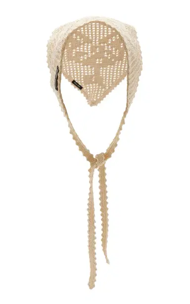 Miu Miu Crocheted Cotton Bandana | Thumbnail 1 Miu Miu Crocheted Cotton Bandana | Thumbnail 1