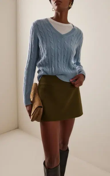 NILI LOTAN Camelia Cable-Knit Cashmere Sweater | Thumbnail 2 NILI LOTAN Camelia Cable-Knit Cashmere Sweater | Thumbnail 2